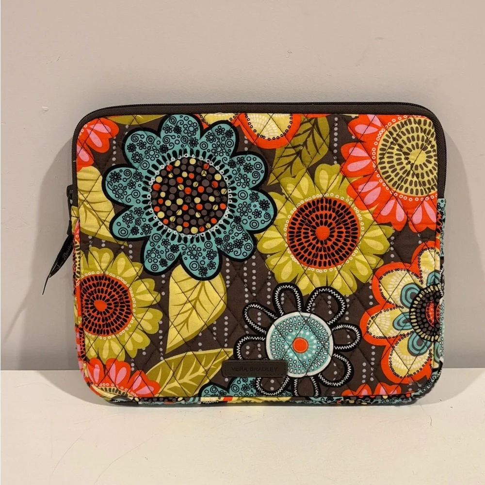 Vera Bradley Quilted Floral Tablet Sleeve Turquoise